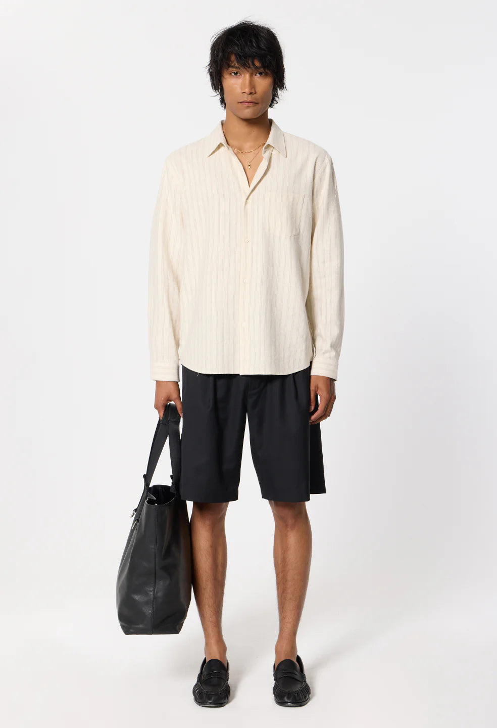Silk Linen Button-Up Cloak
